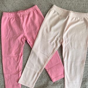 Set of Two Pink and Light Pink Leggings